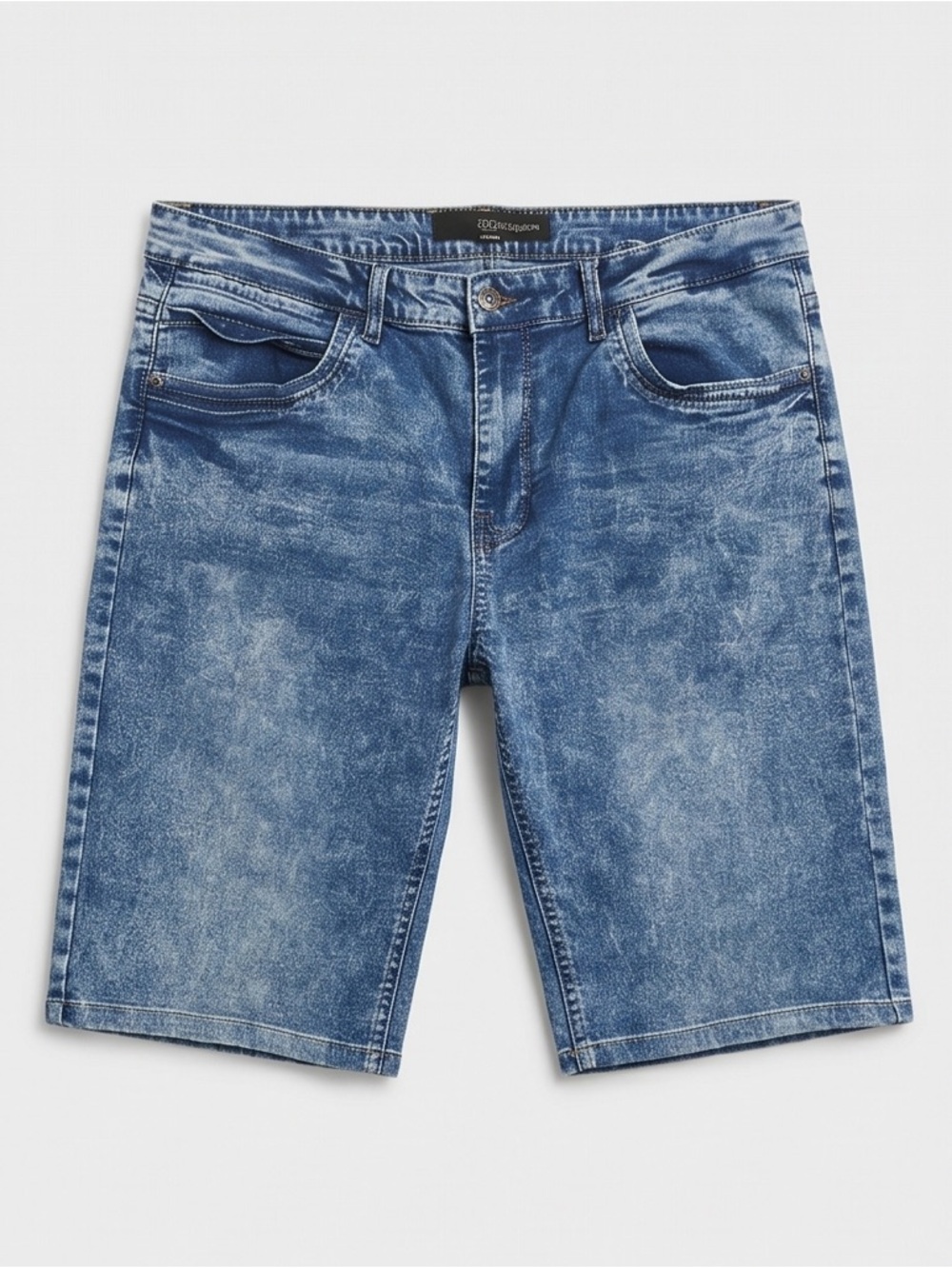 Men’s Denim Shorts Size 36 Blue Wash Casual Jean Shorts 5-Pocket